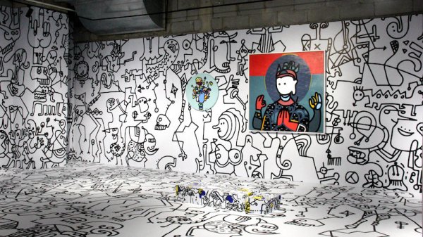 鸿岳资本配资 涂鸦成潮流艺术通关密码？他用中国水墨和书法创新