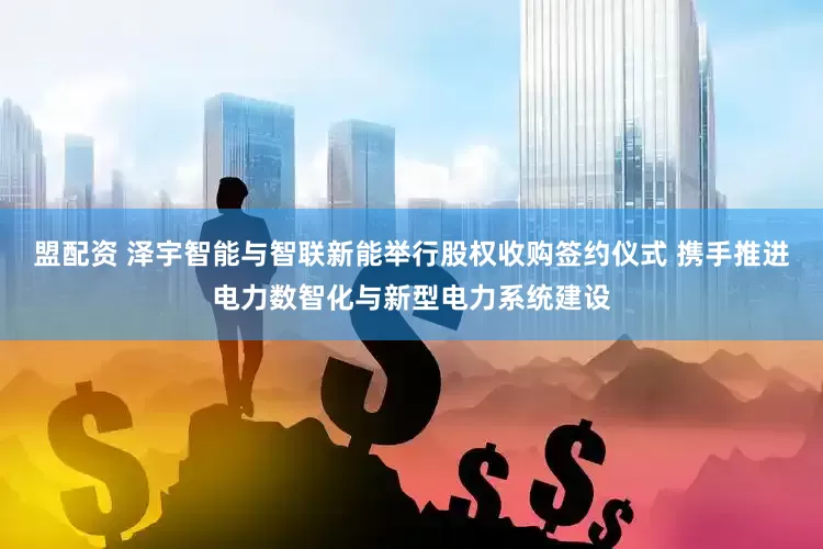 盟配资 泽宇智能与智联新能举行股权收购签约仪式 携手推进电力数智化与新型电力系统建设